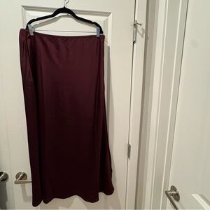 a new day Burgundy Maxi Skirt